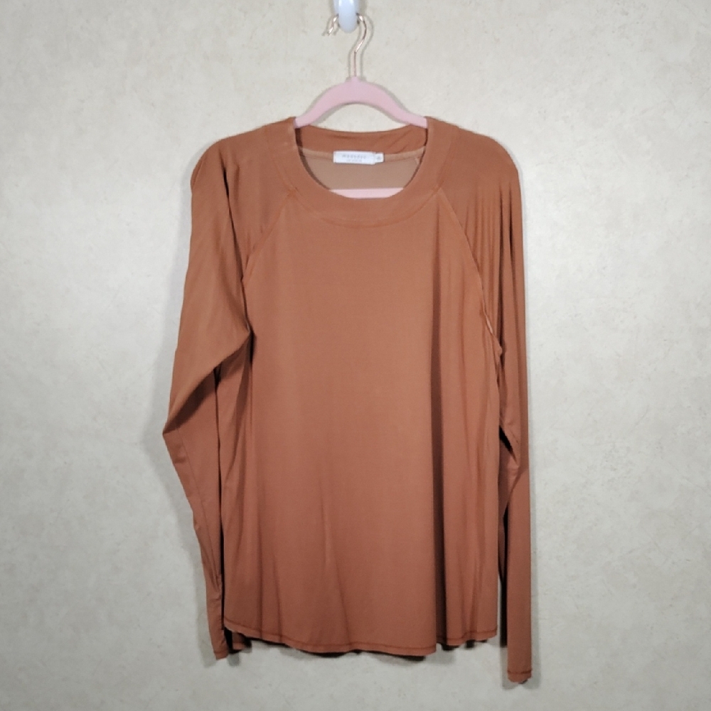 05096 Mododoc light rust brushed knit L/S top L